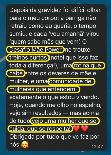 Desafio Mãe Power - depoimento carrossel 09